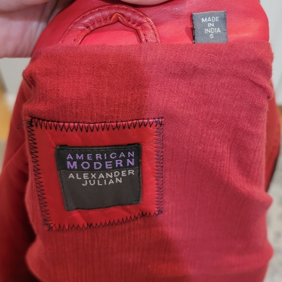 Alexander Julian red leather jacket - Picture 7 of 16
